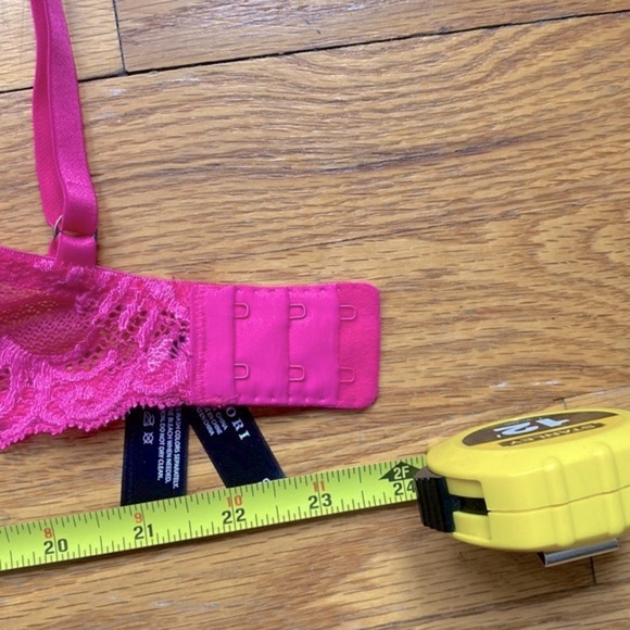 Natori Feathers Plunge Bra Size 32DD Hot Pink - Picture 7 of 7